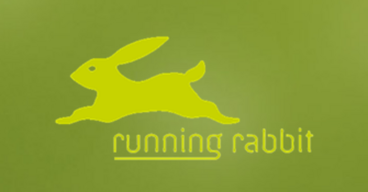 Logo running rabbit