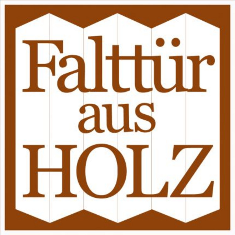 Logo Falttür aus Holz