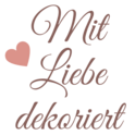 Logo Mit Liebe dekoriert